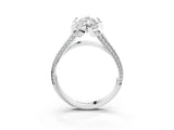 White gold Marquise Solitaire Pave Split Shank Ring with Four-Prong Setting_96
