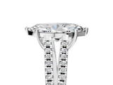 White gold Marquise Solitaire Split Shank Pavé Diamond Engagement Ring_260