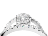 White gold Marquise Solitaire Split Shank Pave Diamond Ring_53