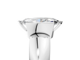 White gold Marquise Solitaire Tension Set Diamond Ring with Wide Band_25