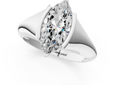 White gold Marquise Solitaire Tension Set Diamond Ring_21