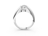White gold Marquise Solitaire Tension Set Diamond Ring_23