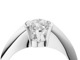 White gold Marquise Solitaire Tension Set Diamond Ring_24