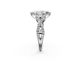 White gold Marquise Solitaire Twist Band with Pavé Setting and Four-Prong Setting_41