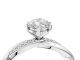 White gold Marquise Solitaire Twist Band with Pave Prong Setting_67