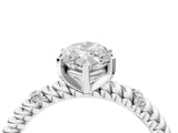 White gold Marquise Solitaire Twisted Band Prong Set Engagement Ring_87