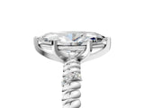 White gold Marquise Solitaire Twisted Band Prong Set Engagement Ring_92