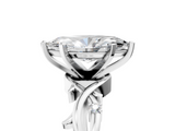 White gold Marquise Solitaire Twisted Band Prong Setting Ring_209