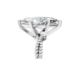 White gold Marquise Solitaire Twisted Band with Bead Prong Setting_337