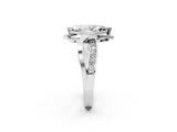 White gold Marquise Solitaire Twisted Band with Prong Setting_52