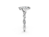 White gold Marquise Solitaire Twisted Pave Band with Four-Prong Setting_25