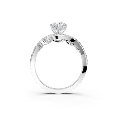White gold Marquise Solitaire with Pavé Twist Band and Four-Prong Setting_24