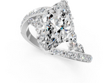 White gold Marquise Solitaire with Pavé Twist Band and Four-Prong Setting_92