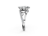 White gold Marquise Solitaire with Pavé Twist Band and Four-Prong Setting_93