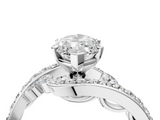 White gold Marquise Solitaire with Pavé Twist Band and Four-Prong Setting_95