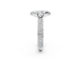 White gold Marquise Solitaire with Pave Band and Four-Prong Setting_25