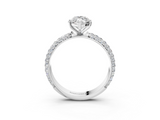 White gold Marquise Solitaire with Pave Band and Four-Prong Setting_26
