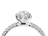 White gold Marquise Solitaire with Pave Band and Four-Prong Setting_27