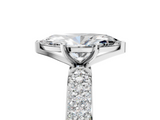 White gold Marquise Solitaire with Pave Band and Four-Prong Setting_28