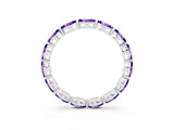 White gold Marquise Tanzanite Eternity Band with U-Prong Setting_15