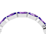 White gold Marquise Tanzanite Prong Set Half-Eternity Band_10