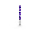 White gold Marquise Tanzanite Prong Set Half-Eternity Band_8