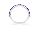White gold Marquise Tanzanite Prong Set Half-Eternity Band_9