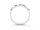White gold Marquise Tanzanite Twisted Band with Prong Setting_9