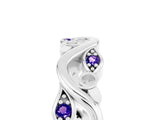 White gold Marquise Tanzanite Vine Eternity Band with Bezel Setting_23