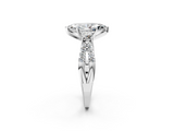 White gold Marquise Three-Stone Diamond Ring with Pavé Split Shank and Four-Prong Setting_102