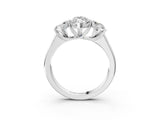 White gold Marquise Three-Stone Diamond Ring with Prong Setting on a Classic Band_18