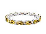 White gold Marquise Yellow Sapphire Eternity Band with U-Prong Setting_72