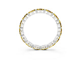White gold Marquise Yellow Sapphire Eternity Band with U-Prong Setting_75