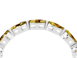 White gold Marquise Yellow Sapphire Eternity Band with U-Prong Setting_76