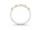 White gold Marquise Yellow Sapphire Twisted Band with Prong Setting_21