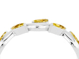 White gold Marquise Yellow Sapphire Twisted Band with Prong Setting_22