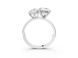 White gold Marquise and Emerald Cut Toi Moi Ring with Prong Setting_53