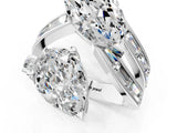 White gold Marquise and Pear Diamond Toi Moi Ring with Baguette Diamond Accents_13