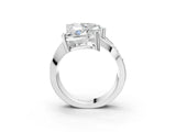 White gold Marquise and Pear Diamond Toi Moi Ring with Baguette Diamond Accents_15