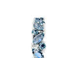 White gold Marquise and Round Aquamarine Vine Eternity Band with Prong Setting_11