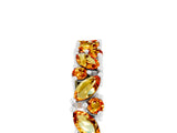 White gold Marquise and Round Citrine Vine Eternity Band with Prong Setting_11