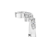 White gold Marquise and Round Diamond Chevron Band with Prong Setting_117