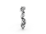 White gold Marquise and Round Diamond Infinity Eternity Band with Bezel Setting_37