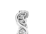 White gold Marquise and Round Diamond Infinity Eternity Band with Bezel Setting_40