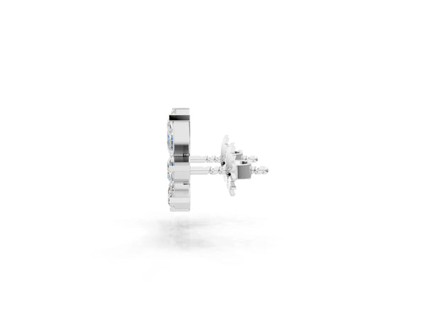 Platinum Marquise and Round Diamond Ivy Climber Earrings