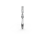 White gold Marquise and Round Diamond Milgrain Band with Bezel Setting_37