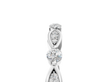 White gold Marquise and Round Diamond Milgrain Band with Bezel Setting_40