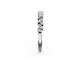 White gold Marquise and Round Diamond Vine Eternity Band with Prong Setting_119