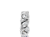 White gold Marquise and Round Diamond Vine Eternity Band with Prong Setting_122