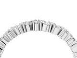 White gold Marquise and Round Diamond Vine Eternity Band with Prong Setting_128